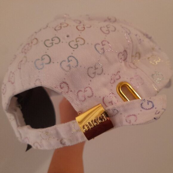 Authentic white Gucci monogram hat/cap. - Picture 5 of 11